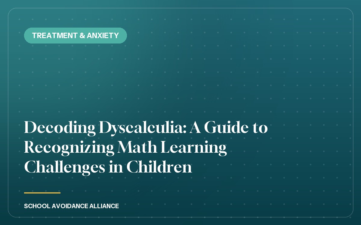 Decoding Dyscalculia: A Guide to Recognizing Math Learning Challenges in Children
