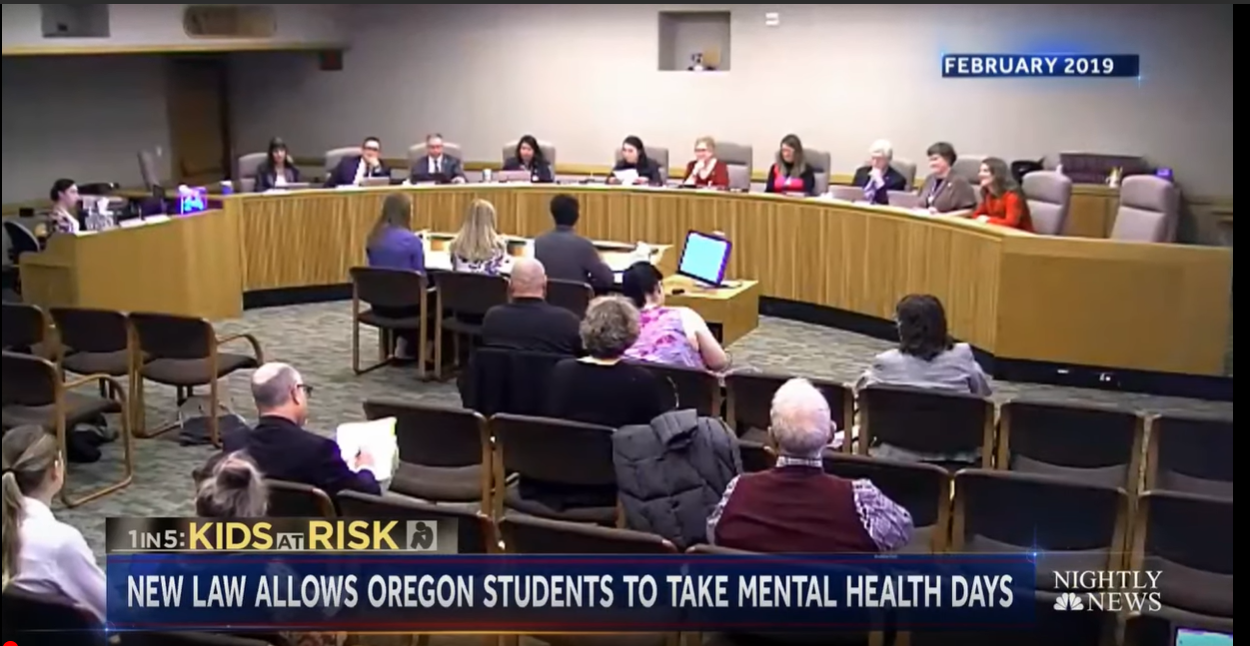 What do you think about school districts allowing excused absences due to mental health?